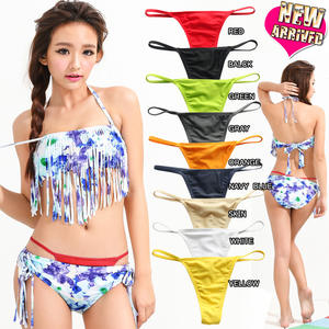 Maillot <span class=keywords><strong>de</strong></span> <span class=keywords><strong>bain</strong></span> T-back uni, string, sous-vêtements sexy pour femmes avec pantalon en T coloré - Product Image 4