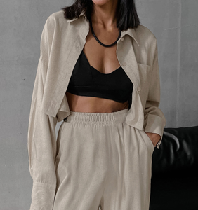 Runwaylover 2688短款上衣和宽松休闲裤套装 - Product Image 6