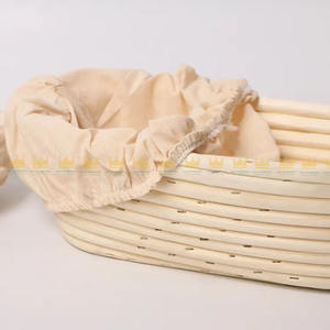 Cestas de prueba de ratán Natural de forma ovalada Vietnam Cesta de almacenamiento hecha a mano versátil Natural Cesta de pan - Product Image 2