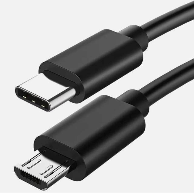 USB Type C to Micro 5V/2.4A Data & Sync Transfer OTG Charging Cable Cord - Black