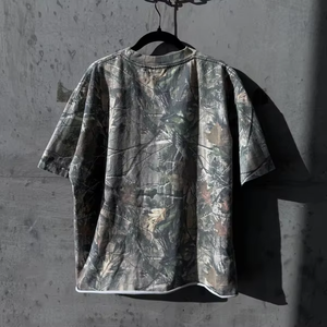 2025 Mùa Hè Tùy Chỉnh Hữu Cơ Cotton <span class=keywords><strong>Camo</strong></span> Đồ Họa T Áo Sơ Mi Boxy Phù Hợp Vòng Cổ Ngắn Tay Áo Tees Cho Nam Giới In Mô Hình - Product Image 2