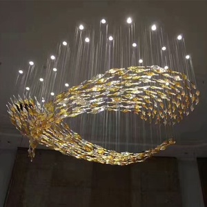 Custom Made Spiraal Glas Club Kroonluchter Moderne Hotel Hanglamp Voor Trap - Product Image 3