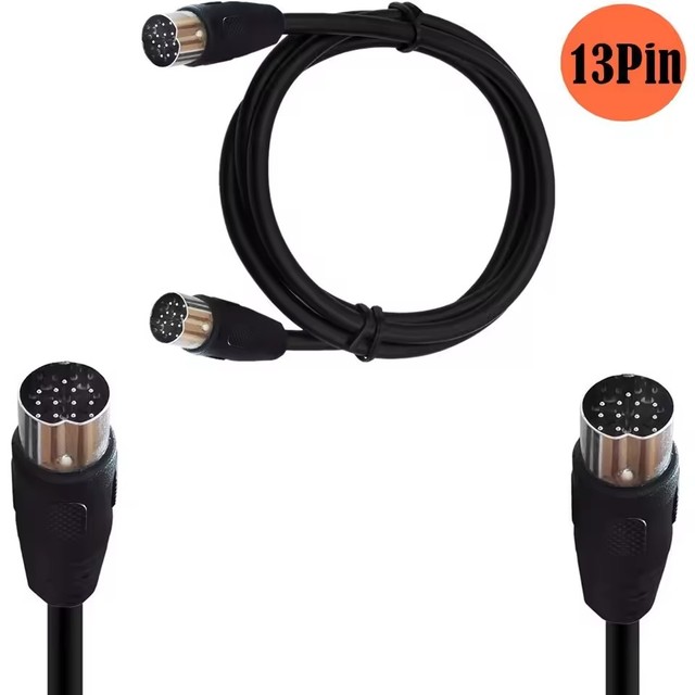MIDI DIN 13 PIN Male to Din 13 Pin Male Audio Connector Interface Electrical Signal Control UL2919 Extension Cable
