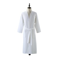 Peignoir en coton pur gaufré pour hôtel cinq étoiles, vente en gros, logo personnalisé, pour maison d'hôtes, gîte, salon de beauté, toutes saisons