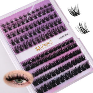 Pestañas <span class=keywords><strong>en</strong></span> Racimo Autoadhesivas, Pestañas Pre-encoladas para DIY, Logotipo Personalizado, Pestañas <span class=keywords><strong>de</strong></span> Fábrica al por Mayor - Product Image 3