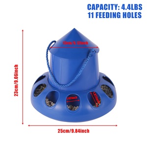 <span class=keywords><strong>Mangeoire</strong></span> <span class=keywords><strong>anti</strong></span>-éclaboussures pour volailles, 11 trous, pour canards, oies, cailles, pigeons, distributeur automatique de nourriture - Product Image 2