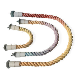 Percha de Cuerda en Forma de U para Loros, Soporte Elástico de Algodón Colorido para Escalar y Descansar Cómodamente, Columpio de Cuerda de Algodón Colorido para Pájaros - Product Image 1