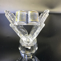 Figurine de livre sacré en cristal, ornement de table en cristal du Coran islamique pour cadeau religieux musulman