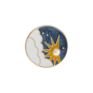 Vintage soleil lune <span class=keywords><strong>mont</strong></span> Fuji vagues émail perle broches broches classique métal rond épinglette <span class=keywords><strong>dame</strong></span> Baroque manteau vêtements Badges - Product Image 6