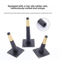 Pieds de meubles en métal modernes et minimalistes, coniques, électroplaqués pour canapé, armoire, commode, lit, tables