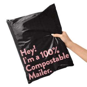 Sacs d'expédition personnalisés recyclables et 100 % compostables, sacs de coursier en plastique - Product Image 1