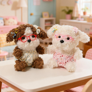 Peluche Cucciolo Riccio Personalizzato OEM/ODM con Pannolino - Simpatico Cane Marrone Imbottito Personalizzabile per Bambini e Regali - Product Image 4