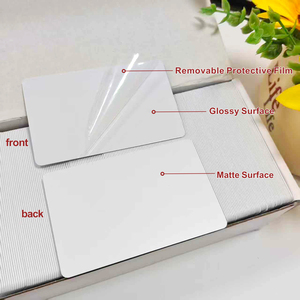 Tarjeta <span class=keywords><strong>de</strong></span> PVC en Blanco con Chip N-TAG 215 100% Original, 504 bytes, Tamaño CR80, Frente Brillante con Película Desprendible, Reverso Mate Imprimible, Tarjeta NFC - Product Image 2
