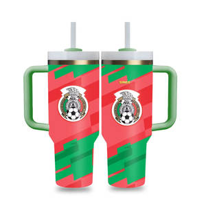 Nuevo Vaso Térmico con Estampado de Equipos Deportivos Mexicanos y Americanos, Taza de Viaje Aislada al Vacío para Fútbol y Fútbol Americano, con Caja de Regalo - Product Image 6