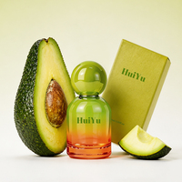 Flacon vaporisateur de parfum rond personnalisé HuiYu, 30 ml, flacon en verre vide, diffuseur de brume, flacon de voyage portable avec couvercle à boule coloré