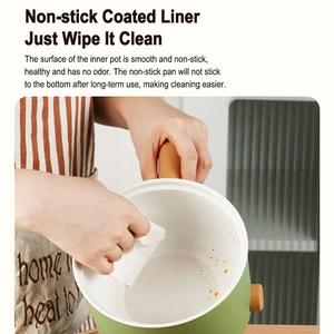 หม้อหุงข้าวไฟฟ้าสองชั้นแบบอเนกประสงค์หม้อทำอาหารขนาดเล็กไม่ติดอุปกรณ์ครัวบ้านหม้อร้อนซุปทำอาหารสแตนเลสรถยนต์โรงแรม - Product Image 5