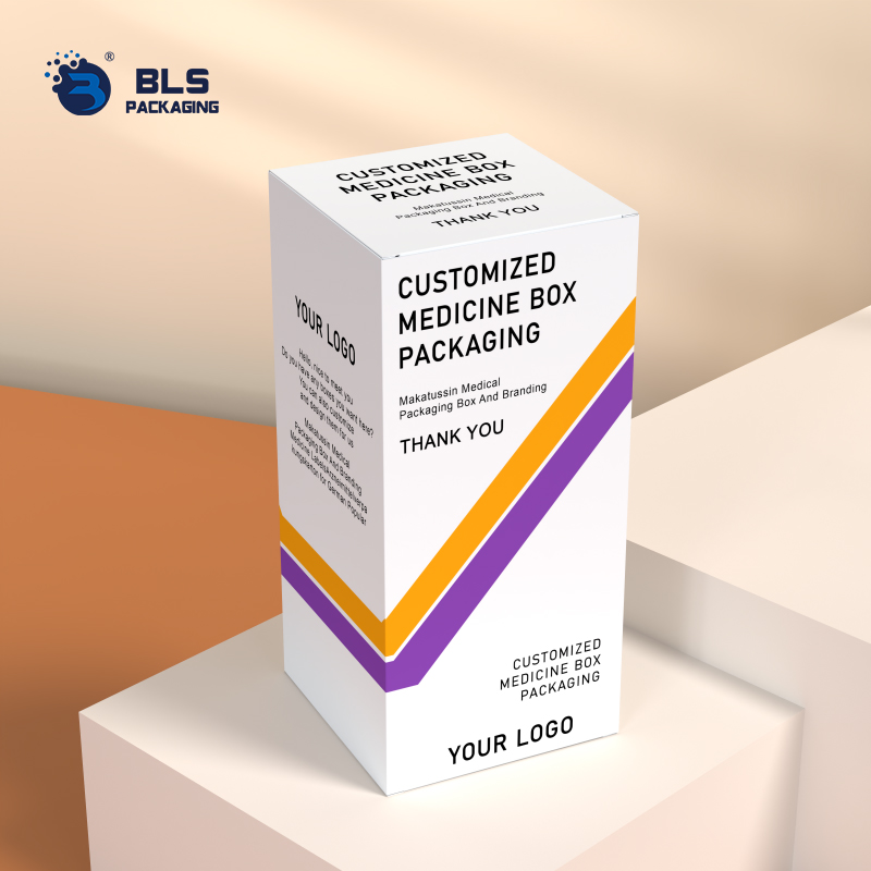 Foldable Custom Printed Medicine Pill Pharmaceutical Packaging Paper Box with Matt Lamination and Embossing