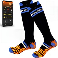 Chaussettes chauffantes d'hiver pour hommes et femmes, chauffage intégral du pied contrôlé par application, 5000mAh*2, rechargeables, lavables, en spandex, chaussettes électriques