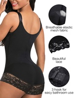 Body sculptant tendance TikTok pour femme avec fermeture éclair frontale, contrôle du ventre, gaine amincissante sous la poitrine, rehausseur de fesses