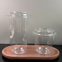 Gobelets en plastique PP PET avec logo personnalisé, fond rond, U 10/12/14/16/18/20oz, gobelet pour boissons froides avec film d'étanchéité pour utilisation en extérieur
