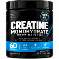 OEM Private Label Micronized Creatine Monohydrate Poeder voor Volwassenen 300g 60 Porties Spierkracht en Herstel Ondersteuning