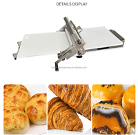 Laminoir à pâte commercial pliable pour pizza et croissants, machine manuelle à pâte feuilletée en acier inoxydable, pour boulangerie, neuf