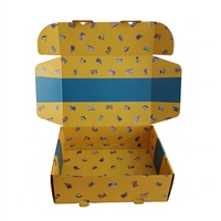 Cajas de Cartón Corrugado para Libros, Bonitas y Ecológicas, Impresas con UV de Doble Cara en Amarillo, Resistentes al Agua, para Galletas y Alimentos, Embalaje Creativo Reciclable