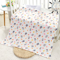 Couverture d'emmaillotage personnalisable en mousseline de coton biologique 6 couches 400TC, jetable, pour bébé
