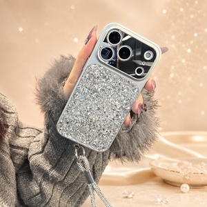 เคสโทรศัพท์ประดับเพชร พีซี หรูหรา กันกระแทก พร้อมสายคล้อง สำหรับ iPhone - Product Image 2