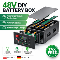 Kit de Caja de Batería DIY LiFePO4 de 48V 51.2V, 280Ah 306Ah 314Ah, Carcasa para 16 Celdas, BMS de 200A, Almacenamiento de Energía Solar para el Hogar