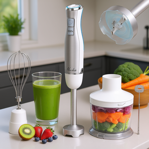 Mixeur Plongeant Mooka 1100W 12 Vitesses, Bol de 600ml, Mixeur Plongeant Multifonctionnel pour Cuisine avec Fonction Chauffante - Product Image 2