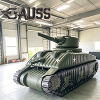 2026 Maquette gonflable de char Sherman d'entraînement publicitaire, personnalisée, anti-aérienne simulée, pour affichage extérieur en centre commercial