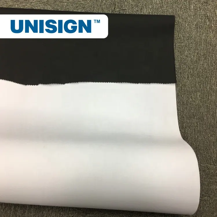 % 100% polyester tekstil siyah/gri/kırmızı arka afiş/engelleme olmayan pvc kumaş