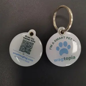 كود إيبوكسي RFID قابل للطباعة QR كود للكلاب NFC لحيوانات الأليفة يمكن برمجة عنوان URL كوليرو الحيوانات الأليفة