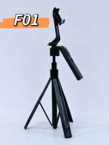 Trépied intelligent F01 1,92 m avec télécommande, perche à selfie et suivi du visage pour diffusion en direct et vlogging - Product Image 2