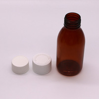 Bouteille en plastique PET ambré pour sirop liquide oral pour médicaments