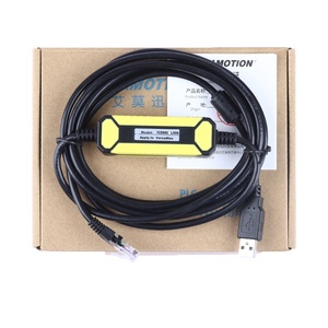 Câble de programmation USB industriel AMSAMOTION IC200CBL500 avec conducteur en cuivre et isolation en PVC pour téléchargement de données des PLC VersaMax Nano Micro - Product Image 1