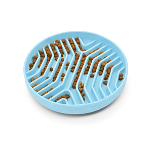 2026 Wholesale Luxury Custom Logo Silicone Puzzle Dog Cat Feeding Bowl Fast Tray Slow Feeder