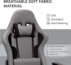 Chaise <span class=keywords><strong>de</strong></span> jeu confortable en tissu respirant <span class=keywords><strong>pour</strong></span> <span class=keywords><strong>adulte</strong></span>, avec accoudoirs 3D, livraison gratuite DDP, MOQ 1 pièce, prix abordable - Product Image 2