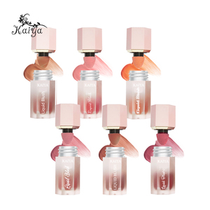 Fard à joues liquide teinté rouge rose mat à l'éclat rosée, <span class=keywords><strong>crème</strong></span> hydratante mélangeable, maquillage pour le visage transparent, marque privée - Product Image 1