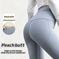 Celana Olahraga Fitness High Waist Peach Butt dengan Logo Custom, Sensasi Nyaman, Kontrol Perut, untuk Wanita, Cocok untuk Gym dan Yoga