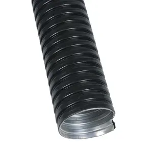 Manguera de metal flexible de 30mm, conducto corrugado de metal galvanizado recubierto de PVC, conducto flexible de PVC recubierto de plástico de 25mm