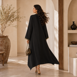 Elegantes Marokkanisches Offenes Abaya-Set Luxuriös Besticktes Bescheidenes Kleid Boutique Dubai Kollektion - Product Image 5