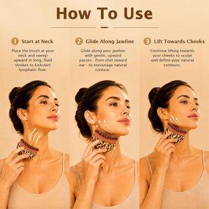 Function Skin Lifting Facial Contour Care Makeup Brush Plastic Handle Large Cleaning Brush for Face Body with Lymphatic Brush - Product Image 5