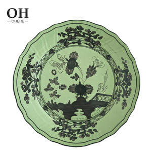 Platos de cerámica con diseño de tinta retro, utensilios de cocina italianos personalizados, venta al por mayor, platos decorativos de porcelana de hueso de alta calidad - Product Image 3