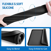 Tapis en silicone portable personnalisé avec rebord surélevé, antidérapant, anti-poussière, étanche, bac de récupération des condensats
