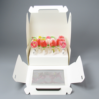 Boîte d'emballage portable pour cake pops en papier, 18 trous, présentoir à bonbons avec fenêtre, boîte à sucettes avec plateau intérieur et poignée
