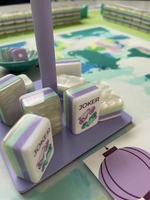 Mahjong américain de luxe personnalisé, pliable, moderne, 4 couches, vert perle, en acrylique, jeu de casino familial, cadeau de vacances, en stock