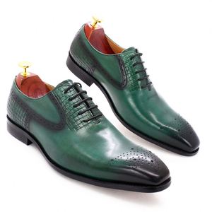 Customized Dress <b>Shoes</b> Formal Leather Party Wedding Office Black Luxury Brogue Oxford <b>Shoes</b> - Product Image 5