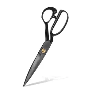 Hot Selling House Daily Use Premium All Black Tailor Scissor Shears For Fabric Leather